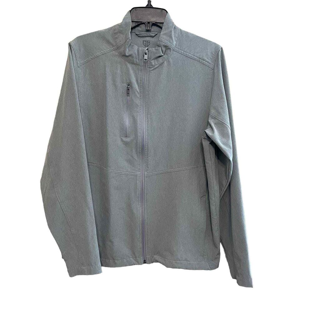 Graham Luxe Kash Full Zip Stretch Performance Golf Jacket Mens Small Gray